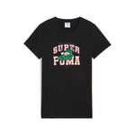 Puma super puma graphics tee in black - Front View