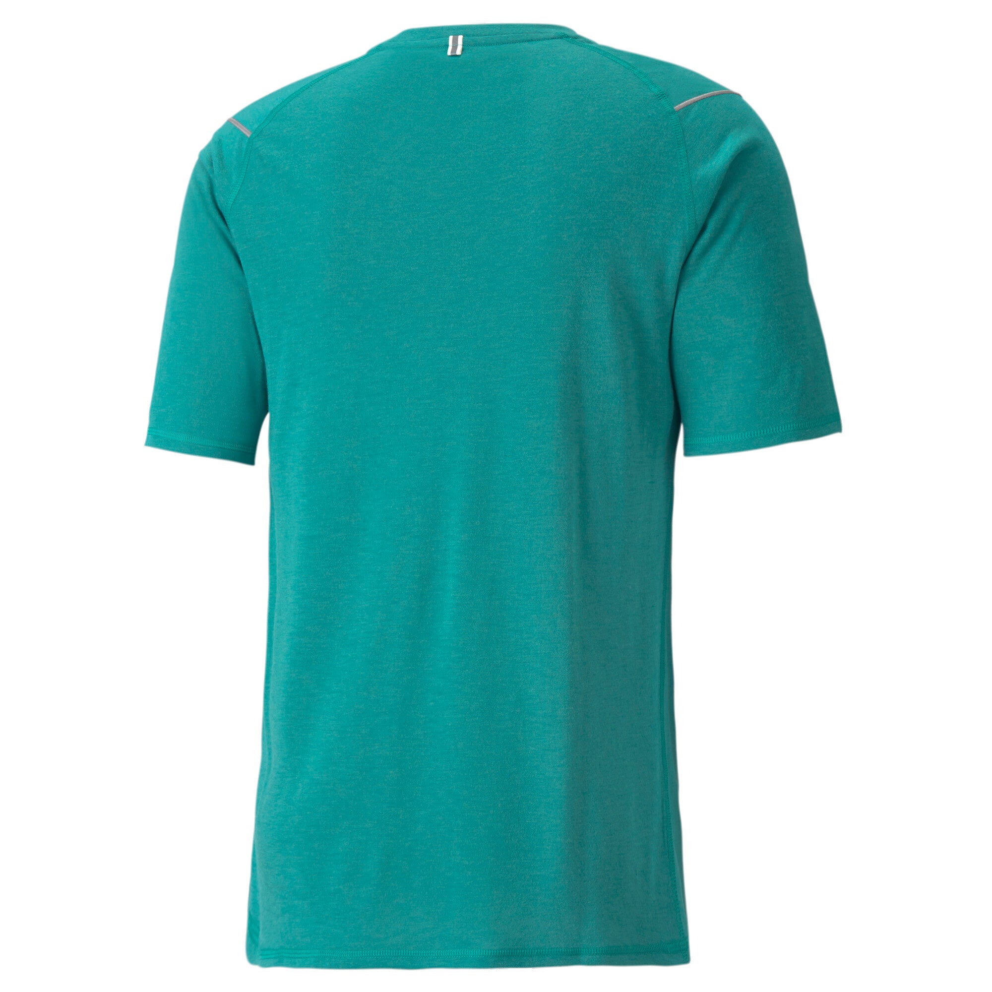 Puma running wool short sleeve tee in green - Back View