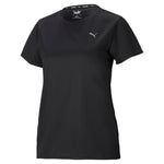 Puma running favourite short sleeve tee in black - Front View