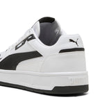 Puma court classic street sneakers in white and black - Back View