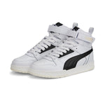 Puma rebound game sneakers youth in white - Front View