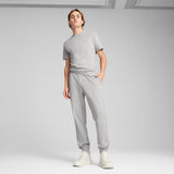 Puma essentials elevated pants in light gray heather - Model Shot 03