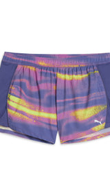 Puma VELOCITY all-over print 3" shorts in wild berry - Front View