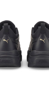 Puma cassia SL trainers in black - Back View