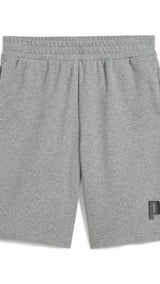Puma essentials big no. 1 logo 10" shorts in medium gray heather - Front View