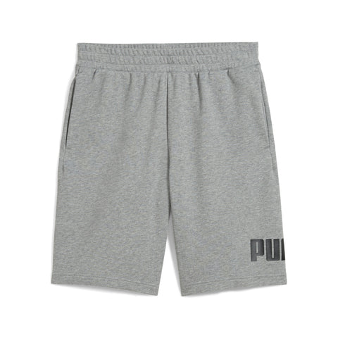 PUMA essentials big no. 1 logo 10" shorts in medium gray heather