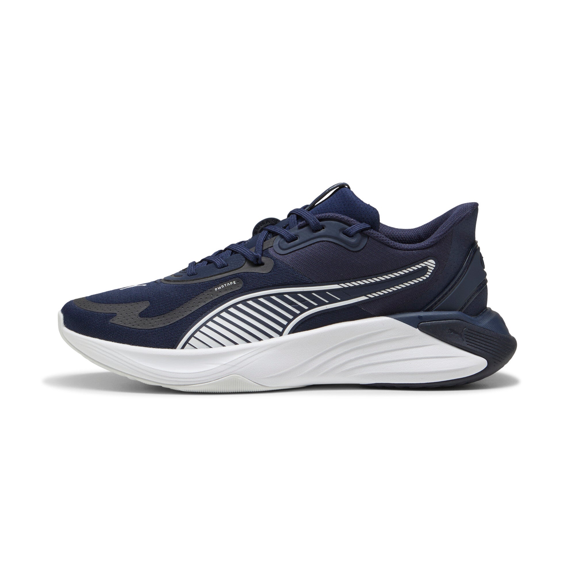 Puma PWR hybrid training shoes in navy - Side View 01