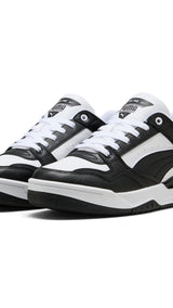 Puma rebound retro sneakers in white and black - Front View