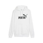 Puma essentials no. 1 logo hoodie in white - Front View
