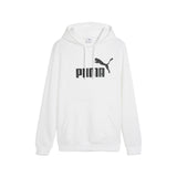 Puma essentials no. 1 logo hoodie in white - Front View
