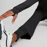 Puma modest activewear wide leg training pants in black - Model Shot 02