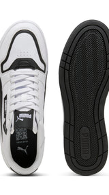 Puma court classic street sneakers in white and black - Side View 02
