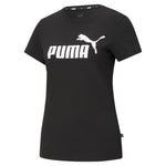 Puma essentials logo tee in black - Front View
