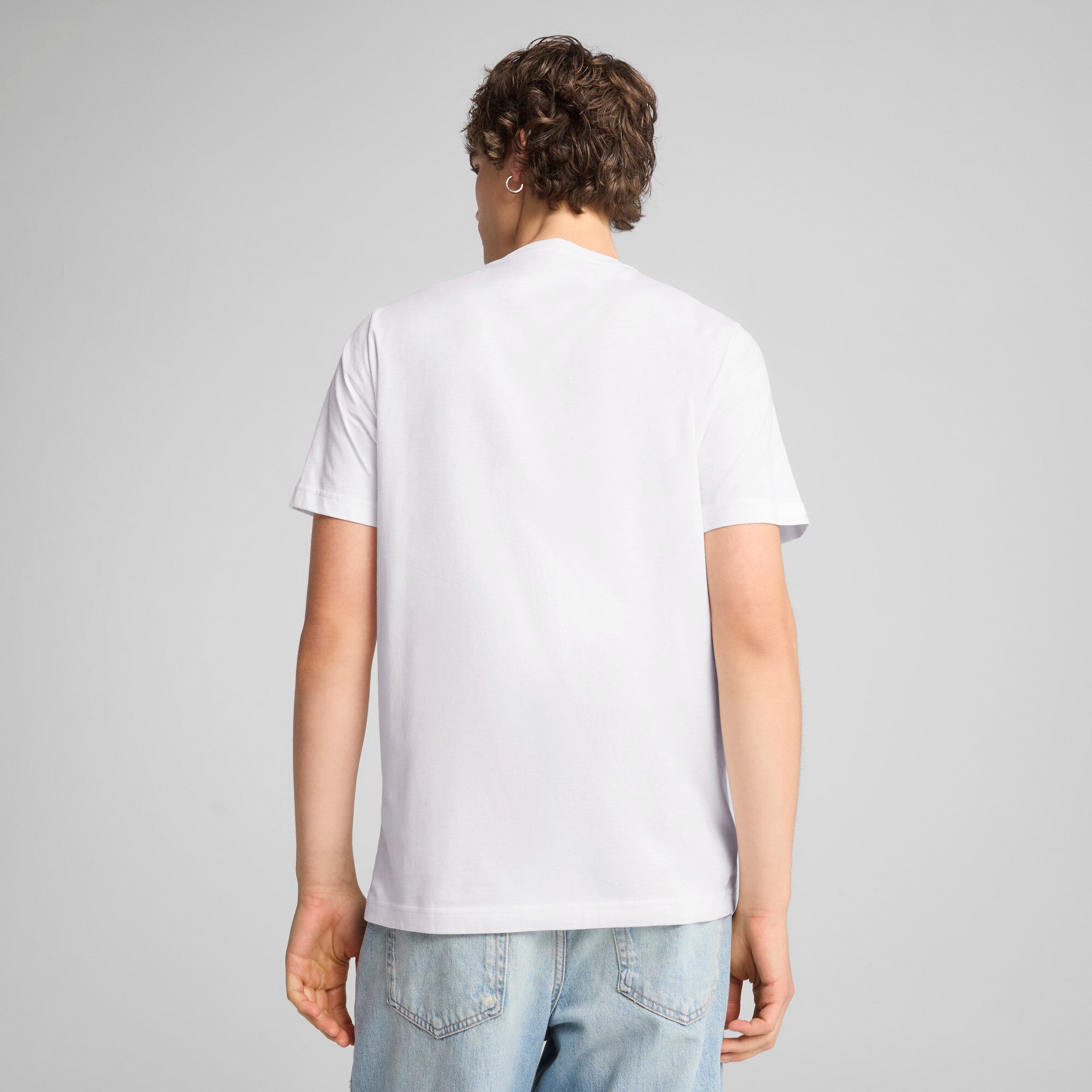 Puma graphics cat logo tee in white - Model Shot 02