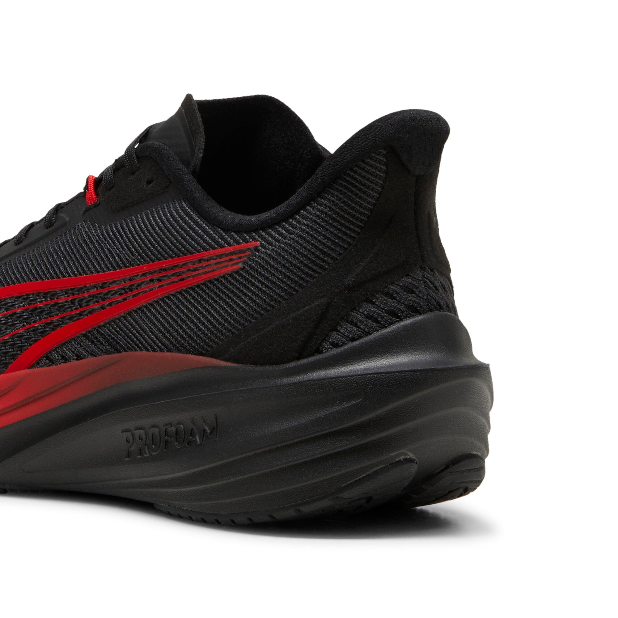 Puma darter Pro fade running shoes in black and for all time red - Back View