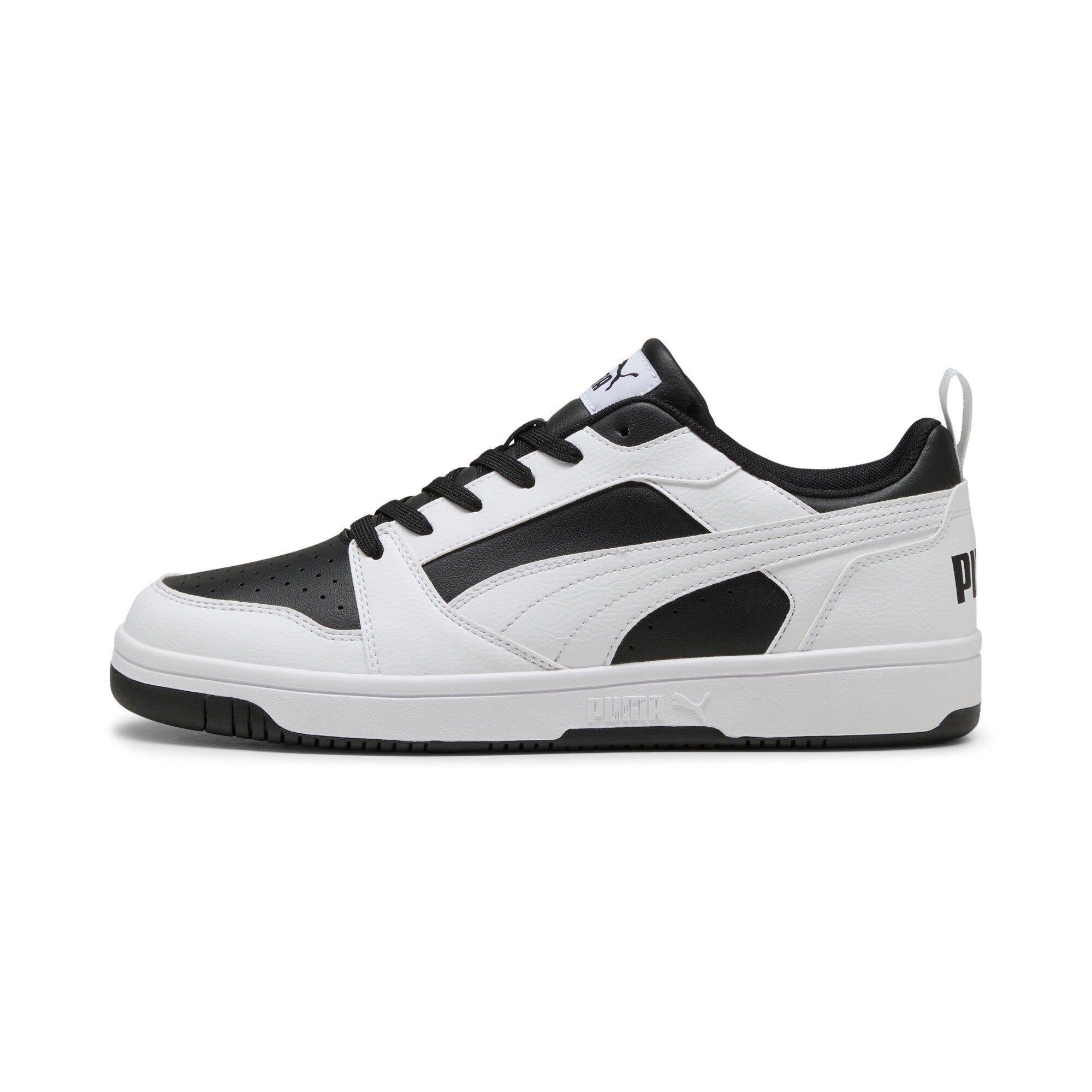 Puma rebound v6 low sneakers in black and white - Side View 01
