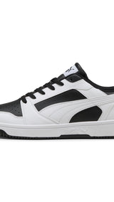Puma rebound v6 low sneakers in black and white - Side View 01