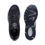Puma milenio tech suede sneakers in new navy and aged silver - Side View 02