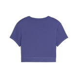 Puma strong crop tee in blue crystal - Back View
