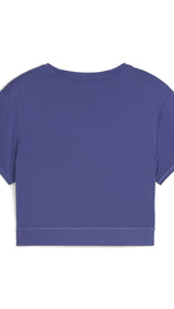 Puma strong crop tee in blue crystal - Back View