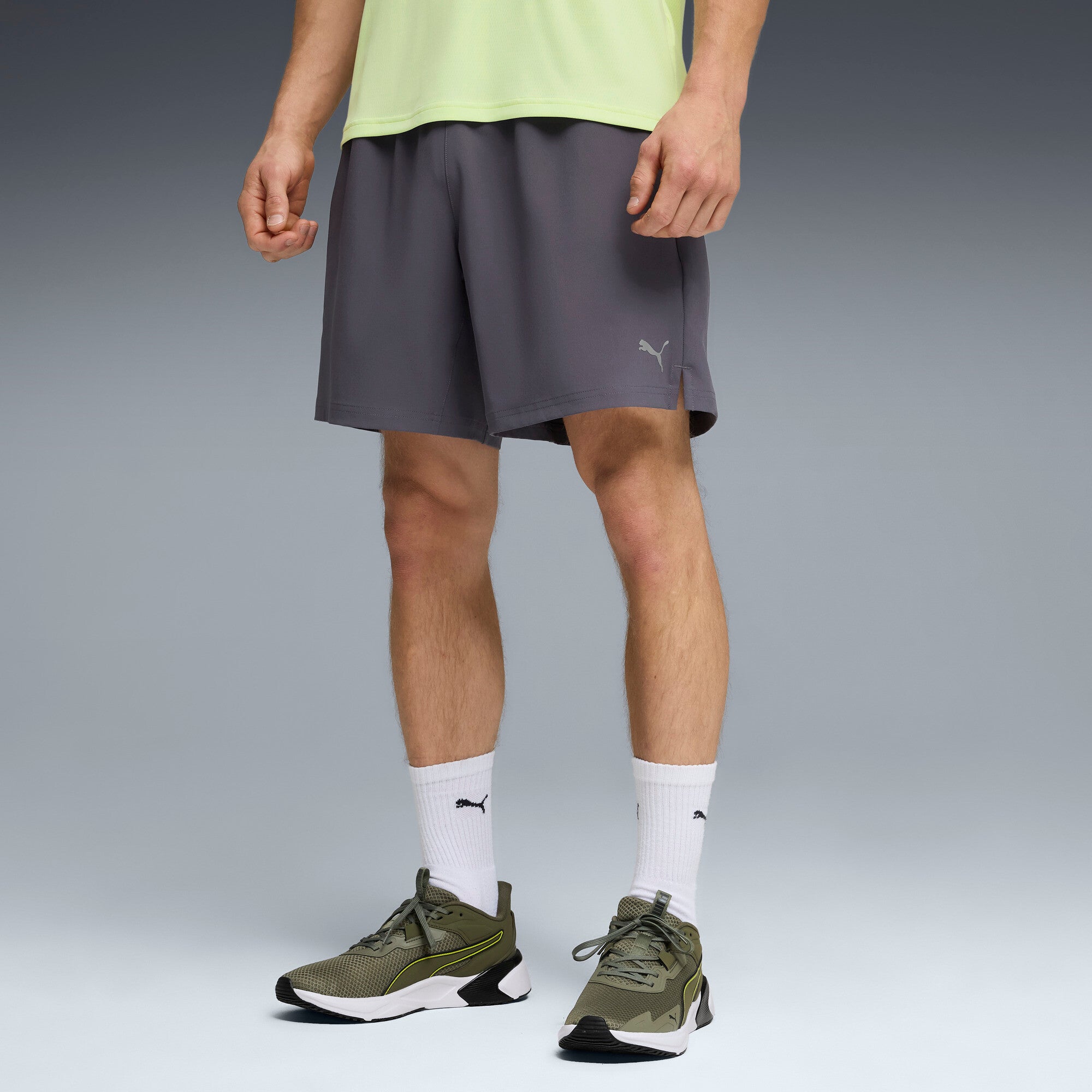 PUMA PWRTRAIN training shorts men in galactic gray