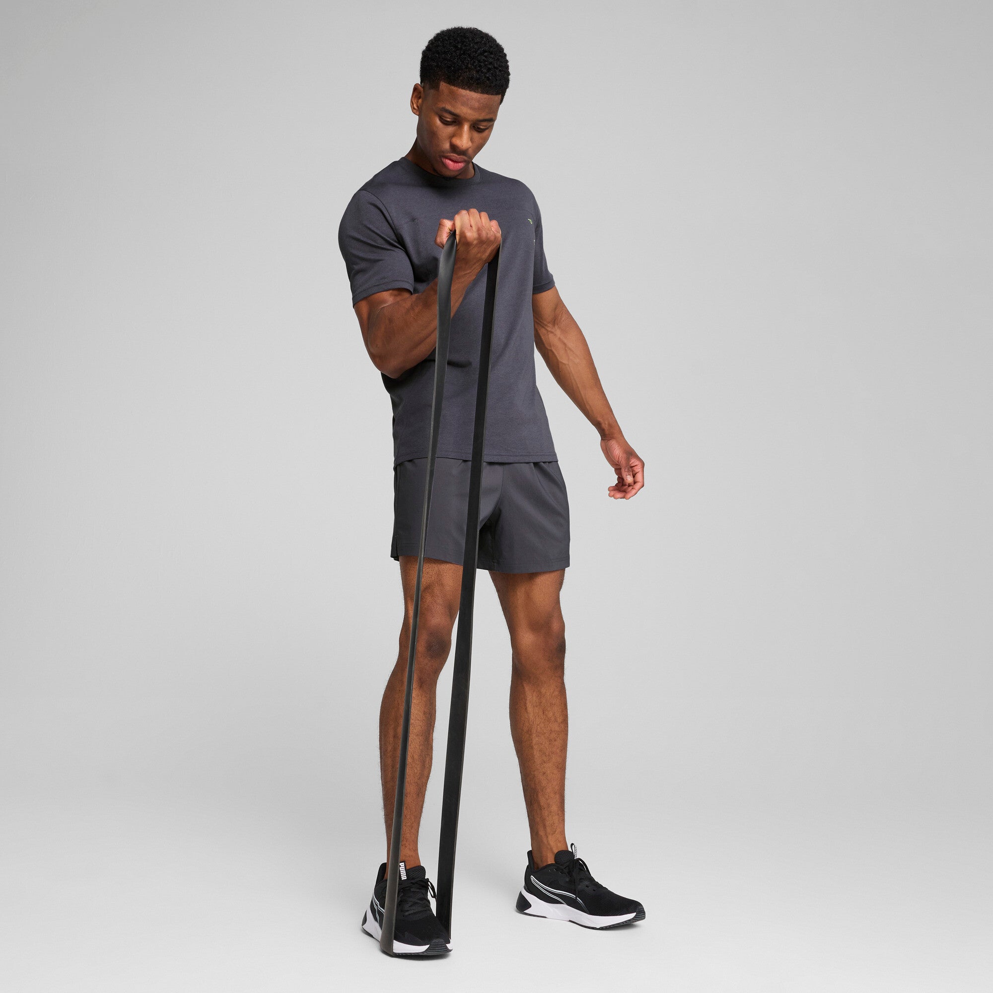 Puma tad tech triblend tee in galactic gray - Model Shot 03