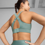 Puma pwrbreathe run bra in green moon - Model Shot 02