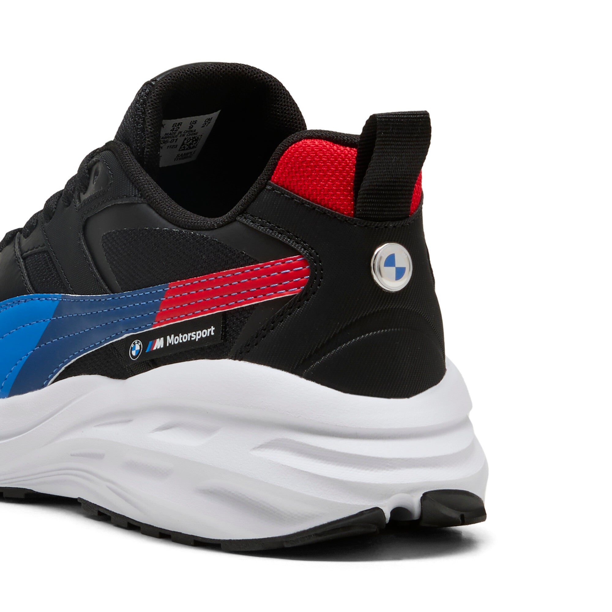 Puma BMW M motorsport hypnotic ls sneakers in black - Back View