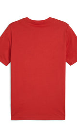 Puma graphics sneaker tee in red fire - Back View