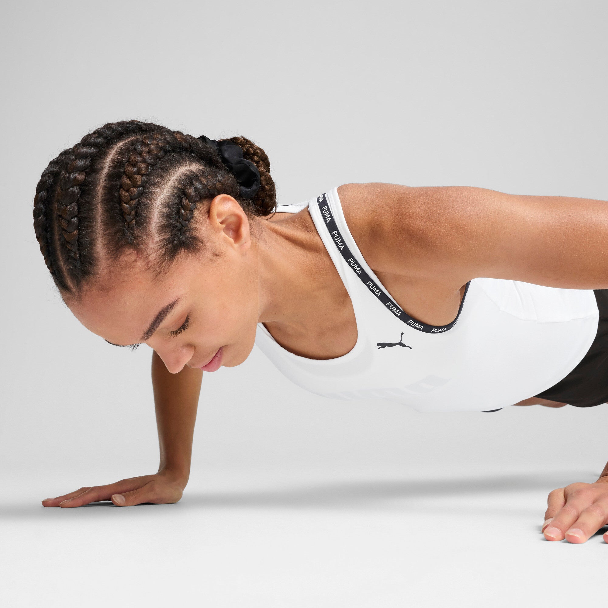 Puma strong tank top in white - Model Shot 02