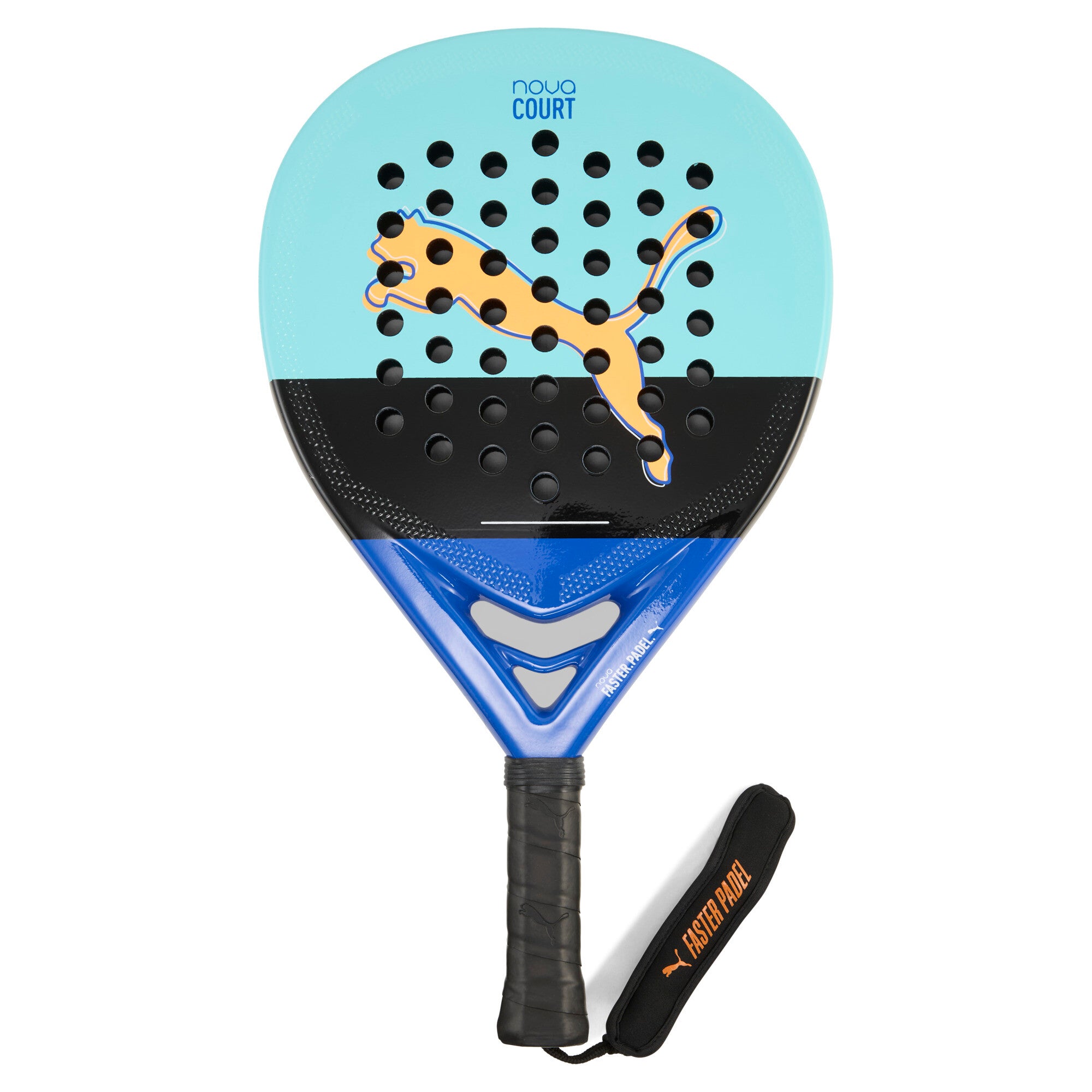 Puma nova padel court safe lake in black - Front View