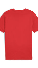 Puma graphics no.1 logo tee in red fire - Back View