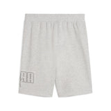 Puma essentials logo lab execution 10" shorts in light gray heather - Back View