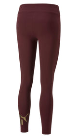Puma essentials+ metallic leggings in purple - Back View