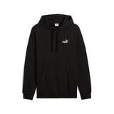 PUMA essentials small no. 1 logo hoodie men in black — front view