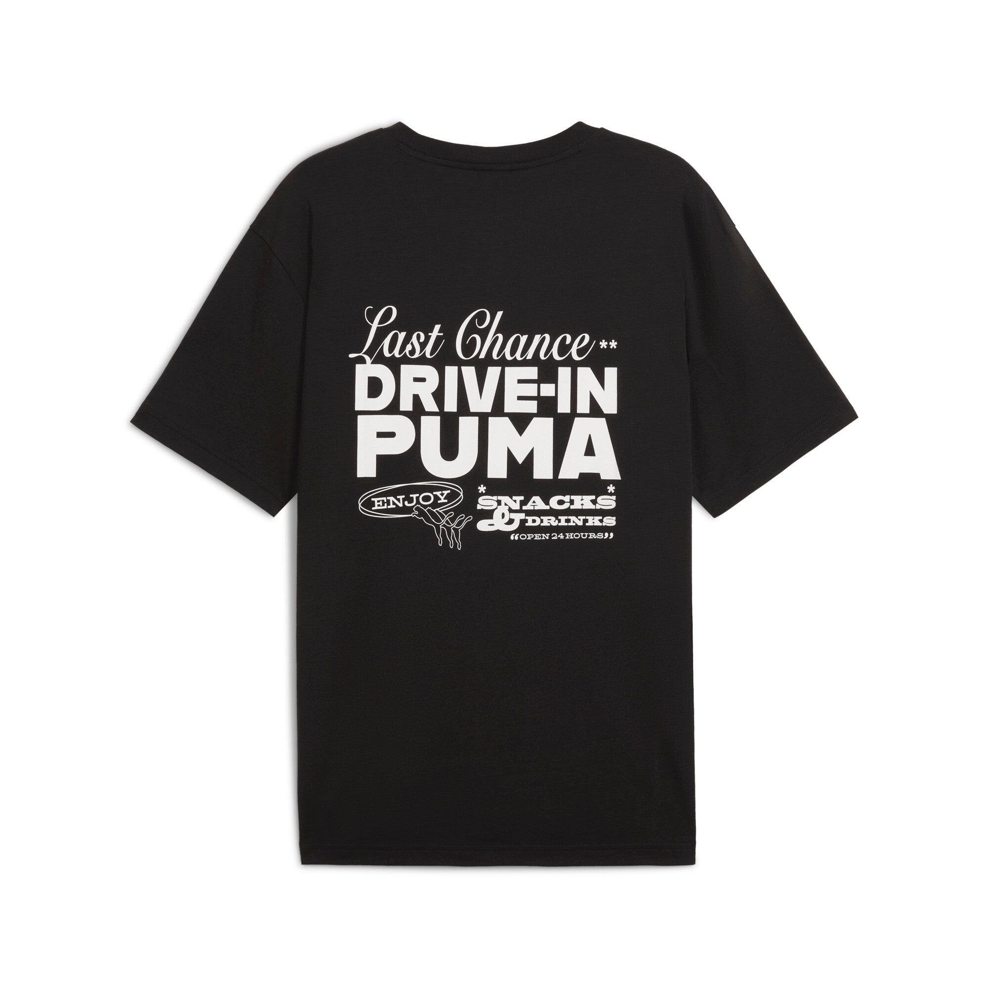 Puma graphics puma drive-in relaxed tee in black - Back View