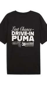 Puma graphics puma drive-in relaxed tee in black - Back View