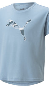 Puma modern sports tee in blue - Front View