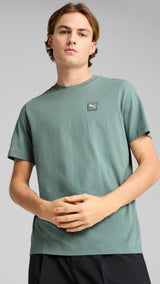 PUMA ESSENTIALS ELEVATED tee in green moon - green moon