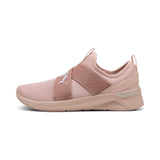 Puma SOFTRIDE harli slip transformative colour running shoes in rose quartz and cool mid gray - Side View 01