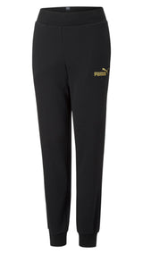 Puma essentials+ sweatpants in black - Front View