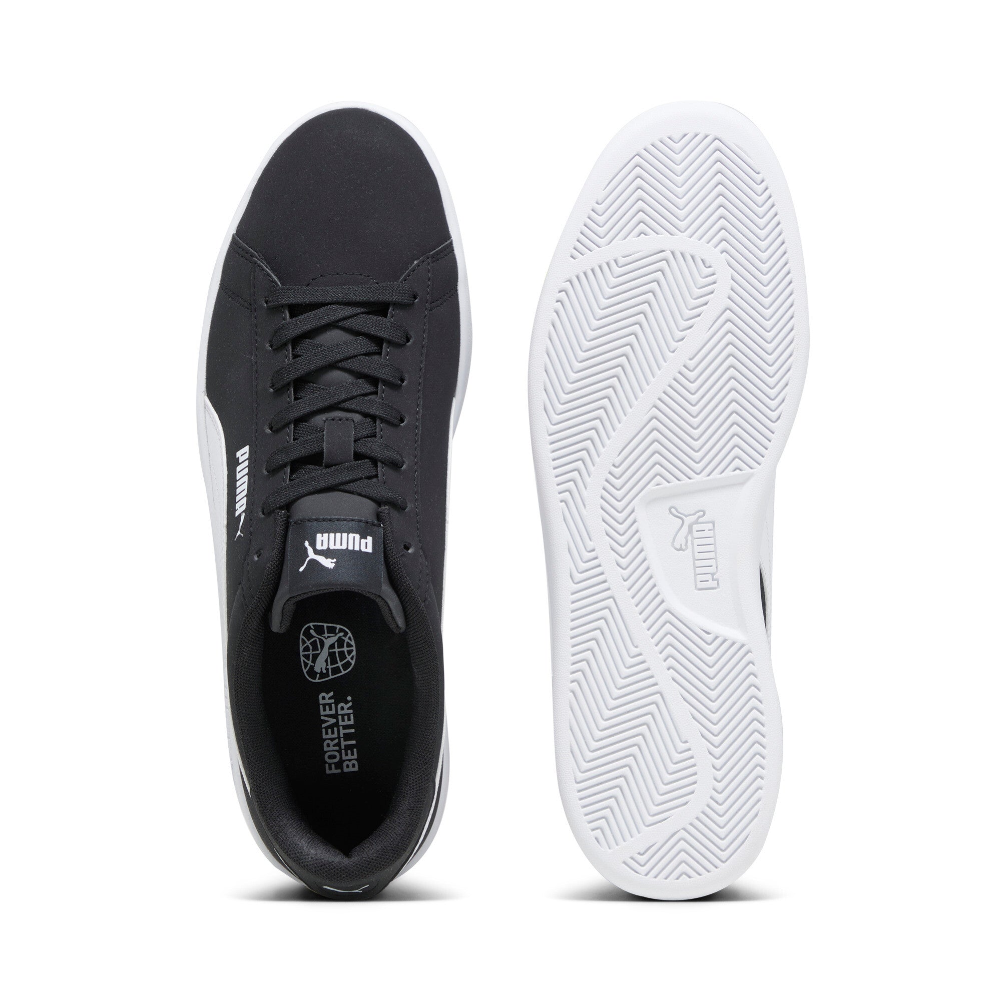 Puma smash 3.0 buck sneakers in black - Side View 02