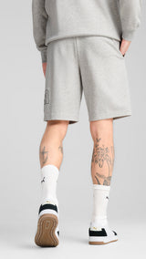 Puma essentials logo lab execution 10" shorts in light gray heather - Model Shot 02