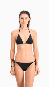 Puma swim women's bikini bottoms side tie in black - Model Shot 01