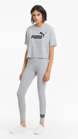Puma essentials logo leggings in gray - Model Shot 03