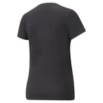 Puma essentials+ metallic logo tee women in black - Back View