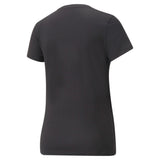 Puma essentials+ metallic logo tee women in black - Back View