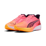 Puma darter Pro running shoes in sun stream and sunset glow - Front View