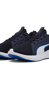 Puma SOFTRIDE carson knit running shoes in carson knit new navy and vivid blue - Front View