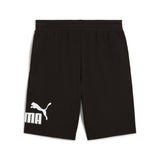 PUMA essentials big no. 1 logo 10" shorts men in black — back view